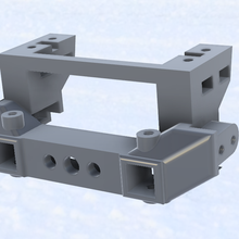 crossbar servo support shock absorber trx4 traxxas scale 1 10 3d print model - Mito3D