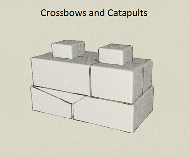 crossbows catapults - walls wall board game retro vintage battleground 3d print model - Mito3D
