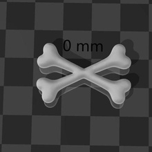 crossed bones pirates 3d print model - Mito3D