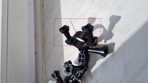crosstour action cam 4k clamp actioncam 3d print model - Mito3D