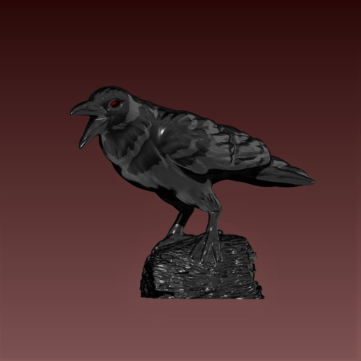 crow 3D print model - Mito3D