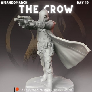 crow star wars mandalorian crusaders mandos 3d print model - Mito3D