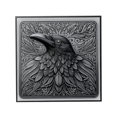 corbeau animal soulagement art animaux yeggi mito3d buste google pendentifs médaillon relief wall mur 3d print model - Mito3D