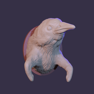 corbeau bras aimant frigo animal bizarre étrange art croyez 3d print model - Mito3D