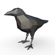 karga figürü oyun origami papercraft çizgi film oyuncak heykel Minyatürler tasarım iç heykelcik dekor l <url> lowpoly baskı hediye sanat kuşlar kuş 3d print model - Mito3D