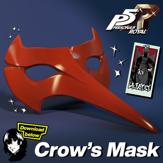 karga maske kişi 5 Kraliyet Akechi Goro Kostüm oyunu 3d print model - Mito3D