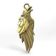 crow pendant jewelry jewel raven 3d print model - Mito3D