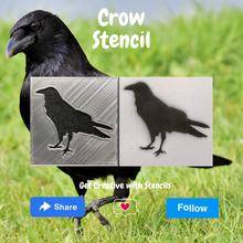 crow stencil 3d print model - Mito3D