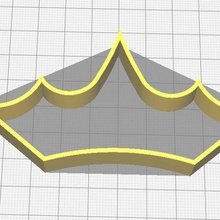 crown-shaped dough cutter 3d print model - Mito3D