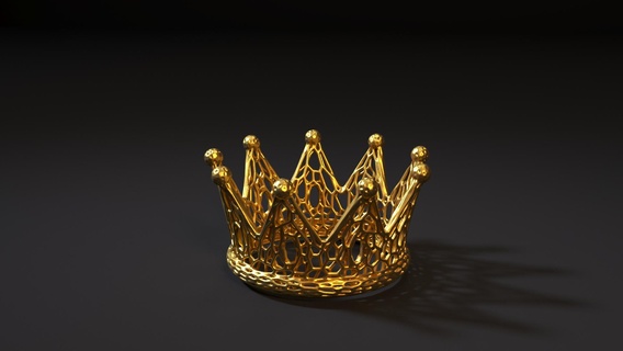crown gold king queen prince princess royal royalty monarch wear medieval treasure accessories royalcrown props 3d print model - Mito3D