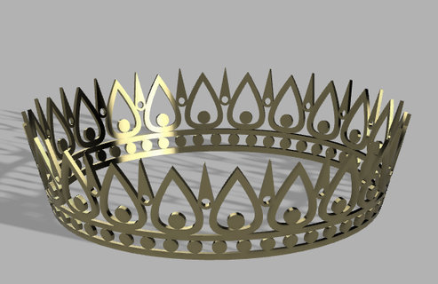 corona Regina re Principessa Principe ch teau tiara 3d print model - Mito3D