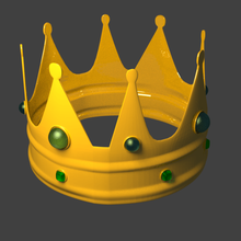 crown art king 3d print model - Mito3D