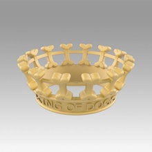 corona perros rey de los la joyería a el metal reina lujo brillante oro perro animal hobby diy otros 3d print model - Mito3D
