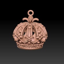 couronne pendentif bijoux 3d print model - Mito3D