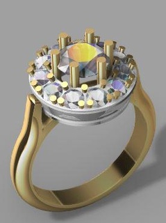 Krone Ring Dame 3d print model - Mito3D
