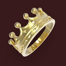 corona anello gioielli gioiello matrimonio maschio 3d print model - Mito3D