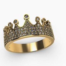 crown ring 3d printing model 2021 jewelry jewellery crow 3d print model - Mito3D