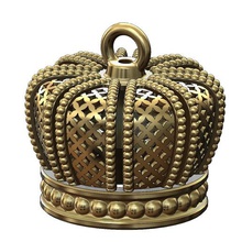 en forma de corona colgante encanto moucharabieh motivo la v3 joyería patrón el encantos árabe collar plata oro imprimible sterling moda belleza royale royal reina couronne colgantes 3d print model - Mito3D