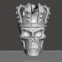 corona cráneo colgante pendiente Arte moderno collar joyería joya joyas único 3d print model - Mito3D