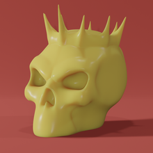 crown skull art king ornament decorative display 3d print model - Mito3D