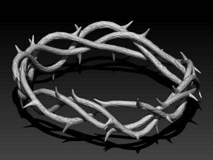 crown thorns coroa de espinhos art 3d print model - Mito3D