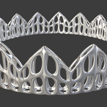 crown voronoi jewelry wearable fashion 3d print model - Mito3D