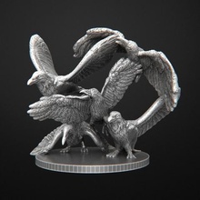 crows zombicide game miniature tabletop boardgame 3d print model - Mito3D