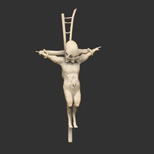 crucified demon baby game props agony 3d print model - Mito3D