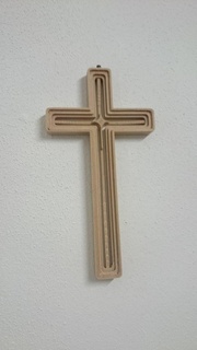 crucifix Christian traverser traverser religion crucifix pendentif religion religieux mur décoration bois art 3d print model - Mito3D