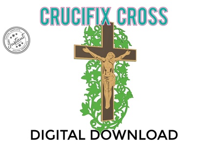 crucifijo cruzar Pascua Resurrección Jesús católico 3d print model - Mito3D