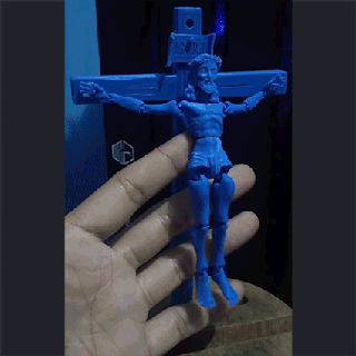 crucifix jesus articulated crucified christ good friday easter cross christian flexi decoration 3d print model - Mito3D