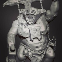 crucifixion demon d&d dungeonsanddragons 5e dnd roleplaying miniature monster skulls doom 3d print model - Mito3D