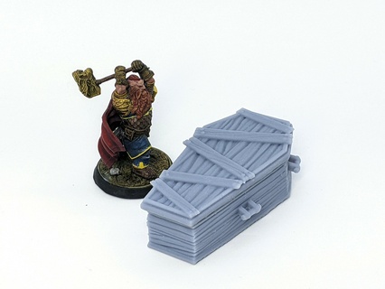 crude coffin fantasy halloween historical tomb vampire zombie miniature grave tabletop dungeon dnd pathfinder gloomhaven age ttrpg 5e 3d print model - Mito3D