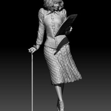 Cruella emma pedra 101 dálmata arte Emma Stone diabo vil Dalmasian 3d print model - Mito3D