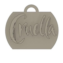 Cruella porte clés Dalmatiens film disney 3d print model - Mito3D
