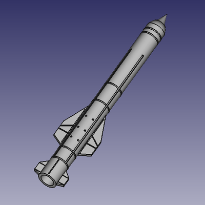crociera missile prototipo razzo navicella spaziale spazio aeromobili aria 3d print model - Mito3D