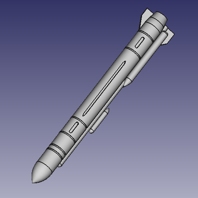 cruzeiro foguete protótipo míssil nave espacial espaço aeronave ar 3d print model - Mito3D
