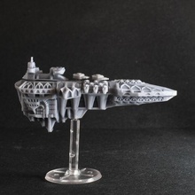 crucero strix clase juego guerra flota batalla gótico astronave modelado espacio miles millones soles 3d print model - Mito3D