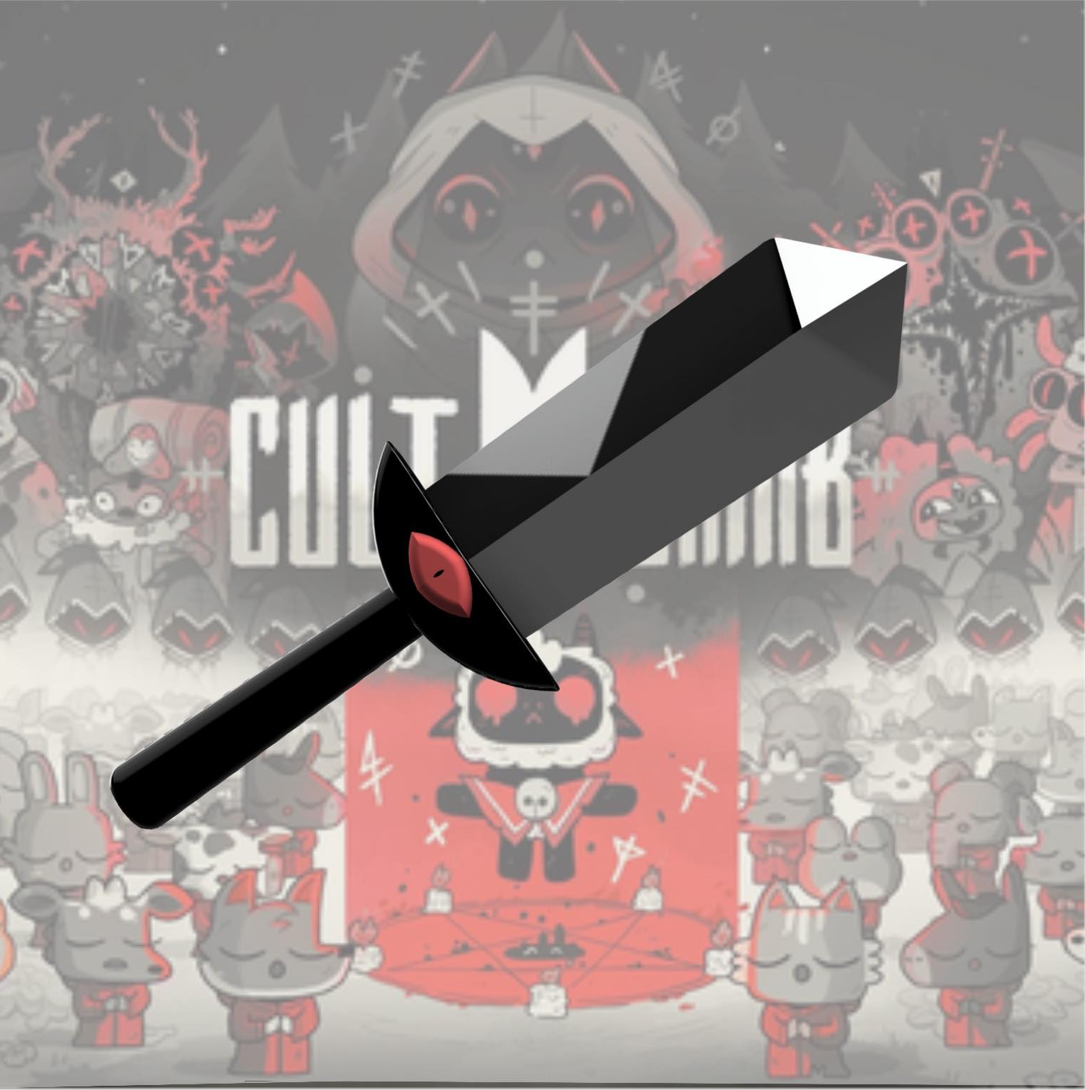 haçlı bıçak ağzı kült Kuzu kılıç Kostüm oyunu destek 3D print model - Mito3D