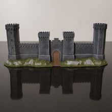 crusader castle gate game gameofthrones burg rock d&d dungeons dragons mountain architecture fortress tower fantasy decoration building art tabletop miniature wargames medieval diorama 3d print model - Mito3D