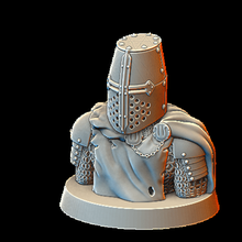 cruzado interpretable busto fantasía medieval deus llena martillo guerra peón empeñar Caballero 3d print model - Mito3D