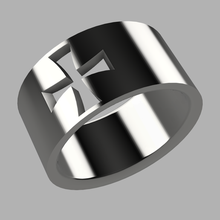 cruzado anel joalheria jóias anel Cruz cavaleiro 3d print model - Mito3D