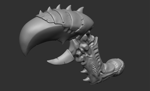 crushing claws carnivorous fex carnifex nid claw crush tyranid alien miniature 28mm wh 3d print model - Mito3D