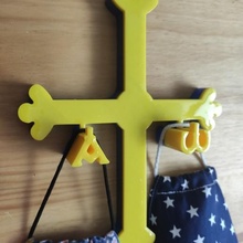 cruz Astúrias mascarar cabide Cruz decoração covid 3d print model - Mito3D