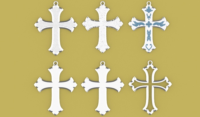 cruz kreuz croix croos joyeria religion jesus juwelier 3d print model - Mito3D