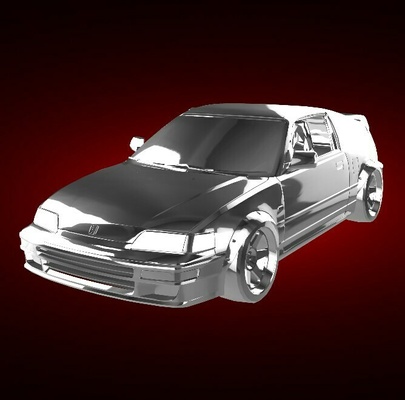 crx suv automóvel carro veículo comício raça esportes derby super gt 3d print model - Mito3D