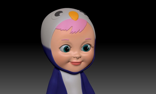 piangere bambino pinguino costume carina 3d print model - Mito3D
