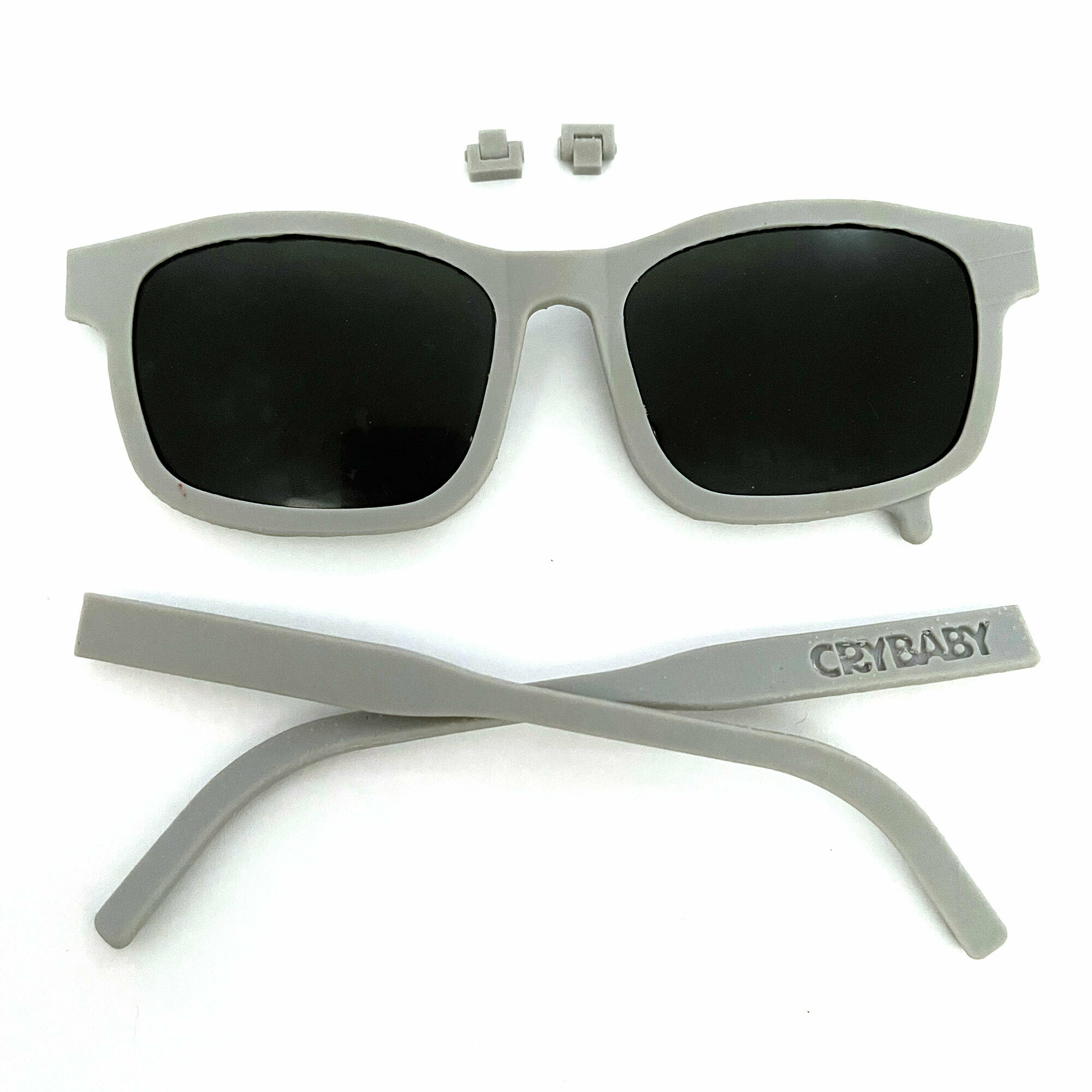 crybaby asymmetrical sunglasses - unique twist classic design available royalty-free stl file glasses fashion style cry baby summer frames sunglass eyewear 3D print model - Mito3D