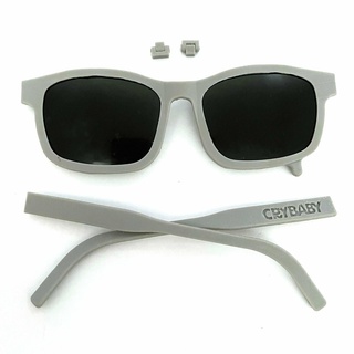 crybaby asymmetrical sunglasses - unique twist classic design available royalty-free stl file glasses fashion style asymmetrical sunglasses crybaby cry baby summer frames sunglass frames eyewear  3d print model - Mito3D