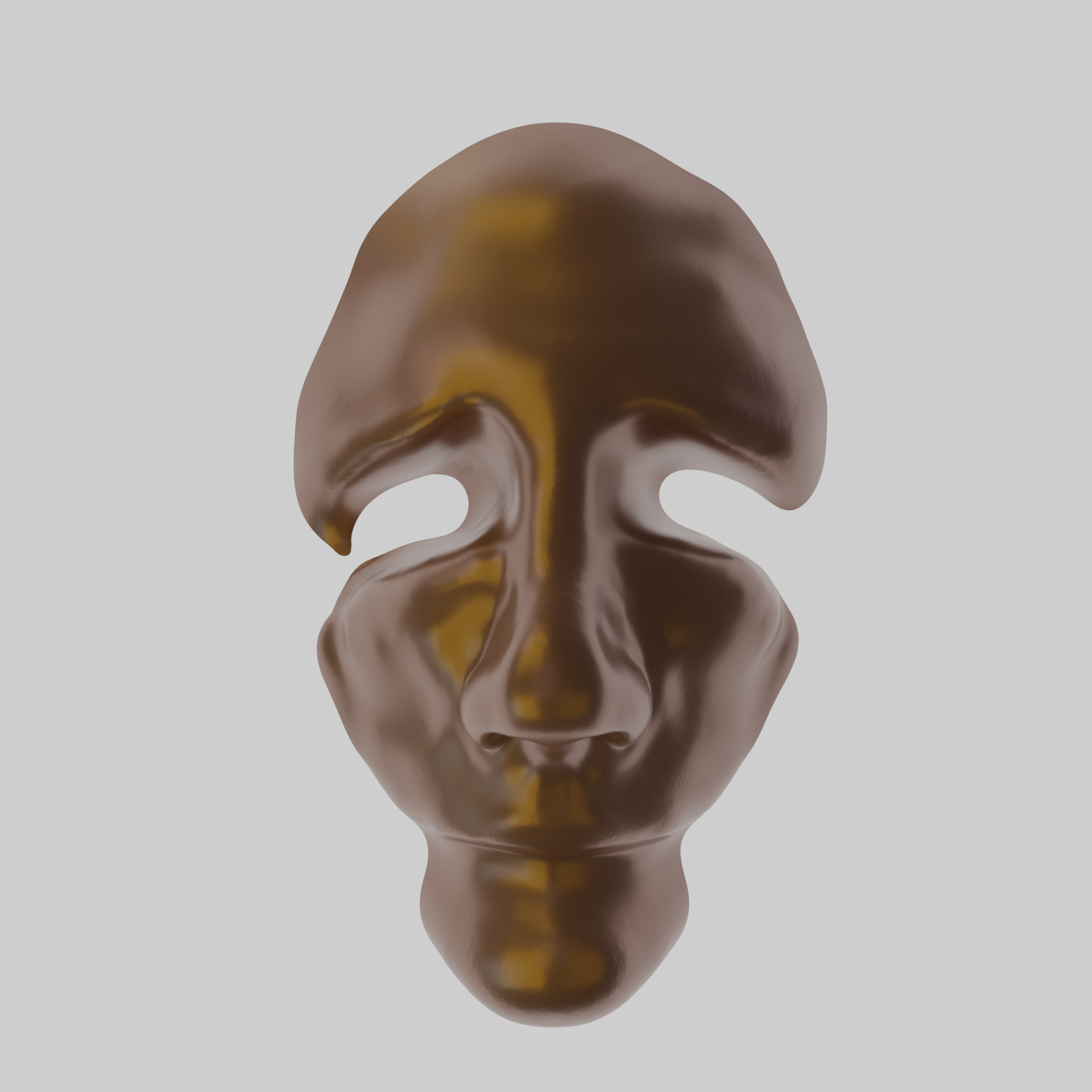 pianto viso umano triste arte scultura parete decorazione bas relief 3D print model - Mito3D